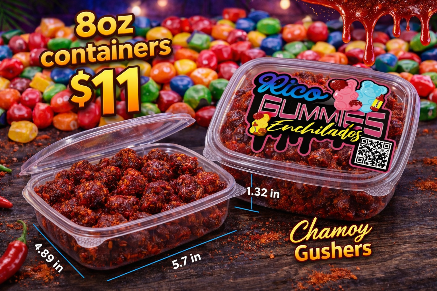 8oz -Chamoy Gushers