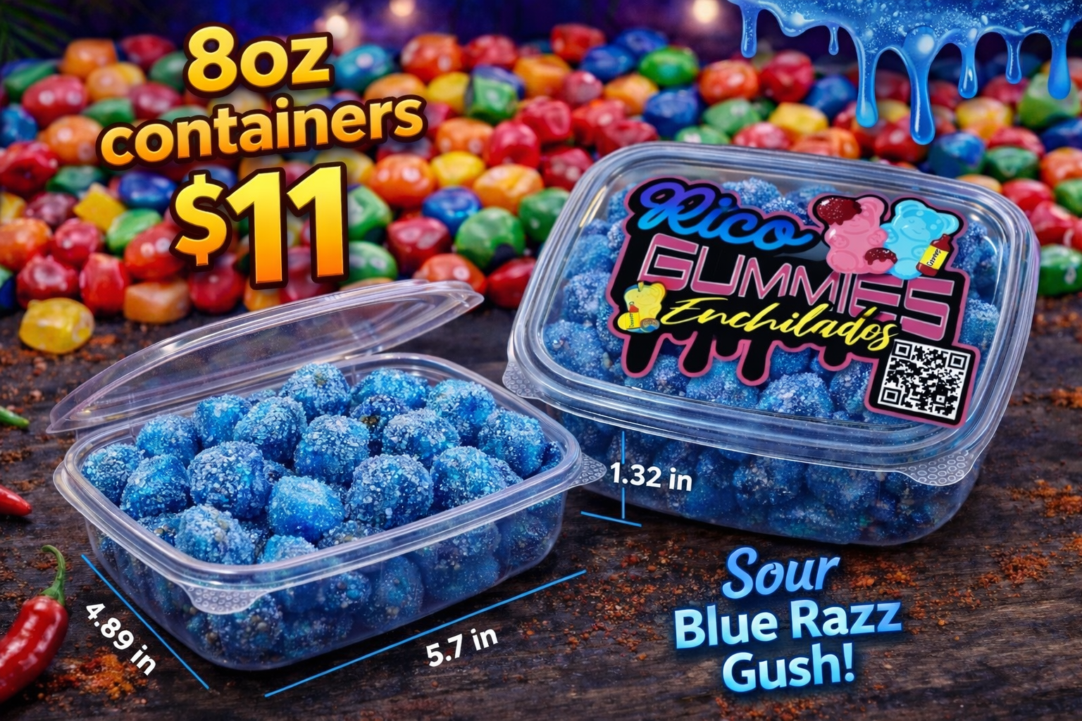8oz- Sour Blue Razz Gush