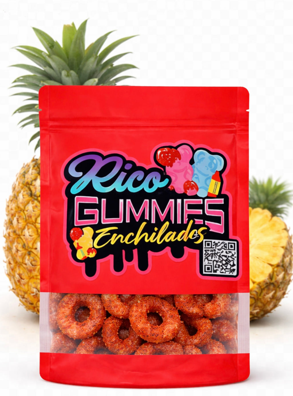 Chamoy Pineapple Rings -5oz bag